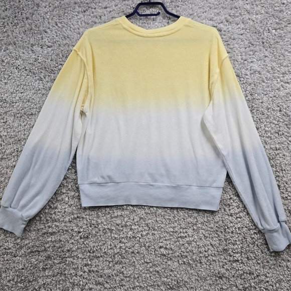 Rails Sweatshirt Womens Medium Terry Cloth Ramona Sky Blue Dip Dye Long Sleeve - Picture 8 of 12